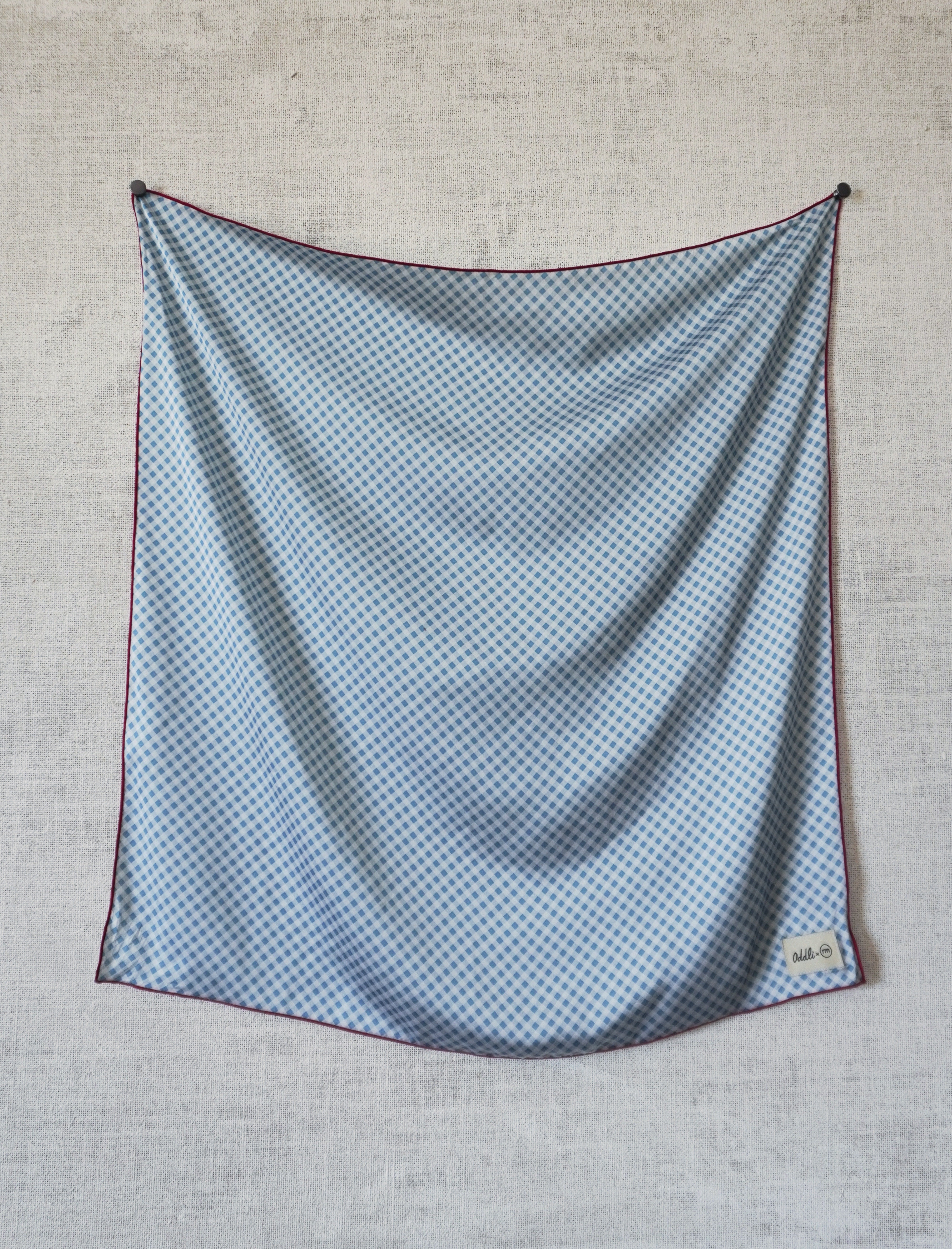 Oddli x RM Blue Gingham Scarf