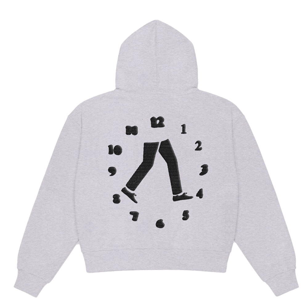 Chuck Grey Zip Up Hoodie Back